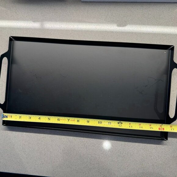 Matte Black Metal Tray – Carbon Steel – Modern Minimalist Serving & Styling Tray - Picture 7 of 8